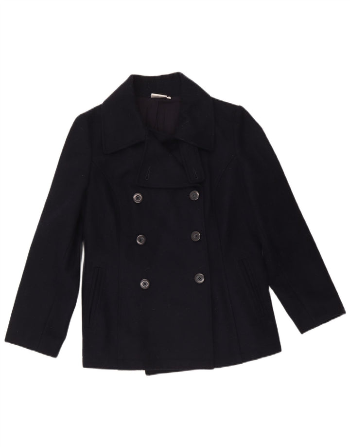 Cappotto da marinaio da donna Ellesse UK 14 grande in lana blu navy