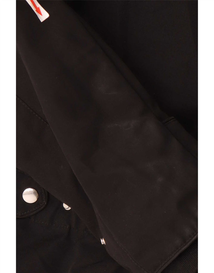 Giacca Parka con cappuccio da donna Zara UK 18 XL poliestere nero
