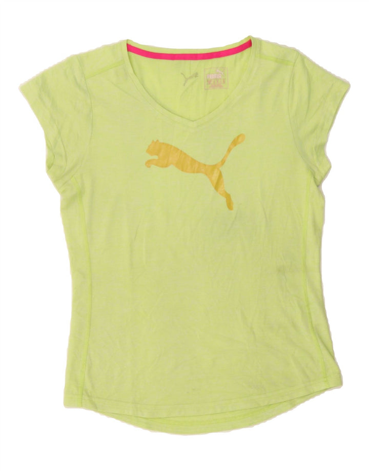 PUMA Womens Graphic T-Shirt Top UK 12 Medium  Green Vintage Puma and Second-Hand Puma from Messina Hembry 
