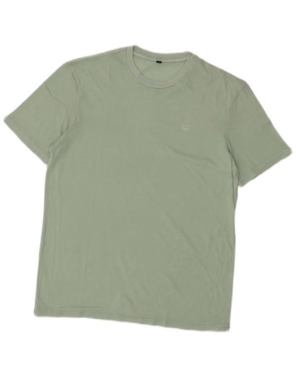 ARMANI JEANS T-shirt Uomo Top Small Verde Cotone