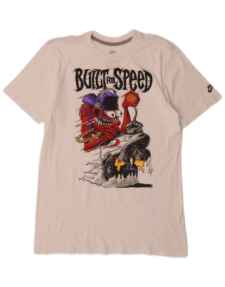 T-shirt grafica Nike da uomo con vestibilità regolare, colore bianco medio