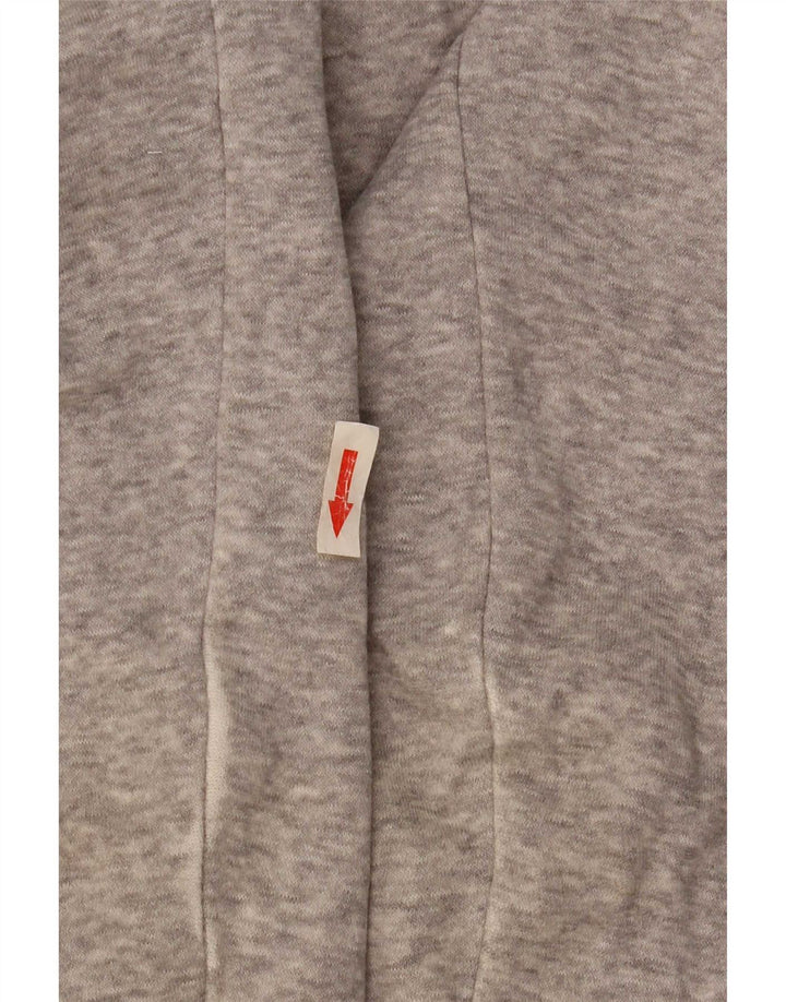 Maglione con cappuccio e zip Adidas da uomo grigio medio chiazzato