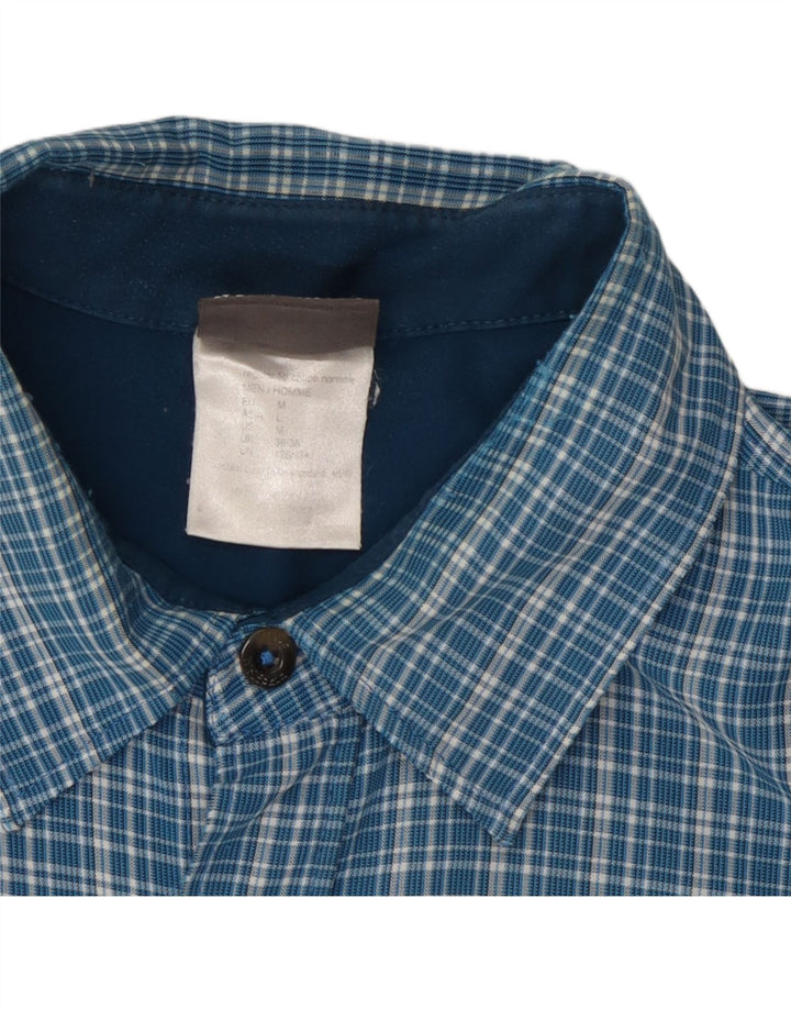 Camicia in flanella da uomo Jack Wolfskin UK 36/38 a quadri blu medio