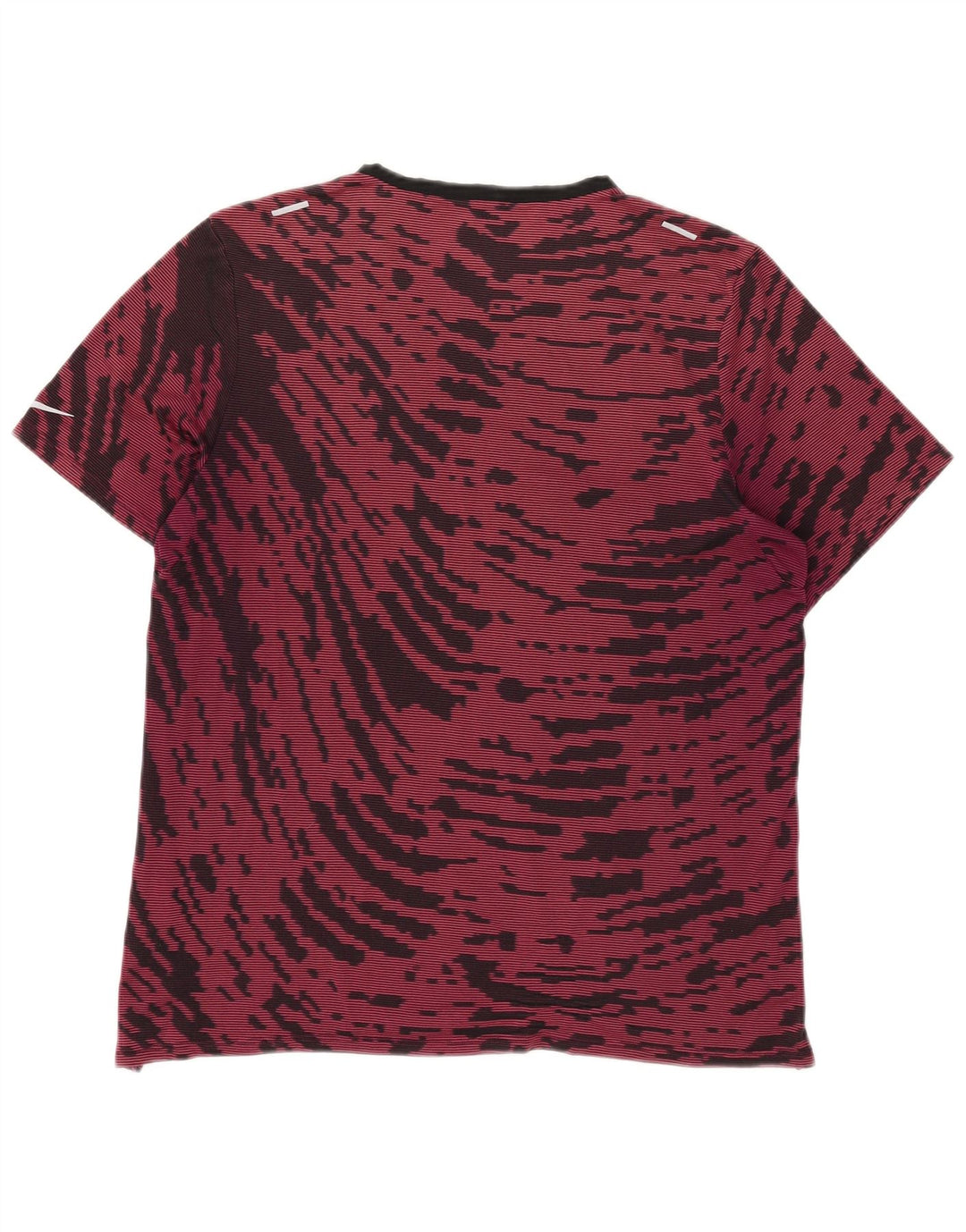 T-shirt Nike da uomo Dri Fit, grande, in poliestere tie-dye bordeaux