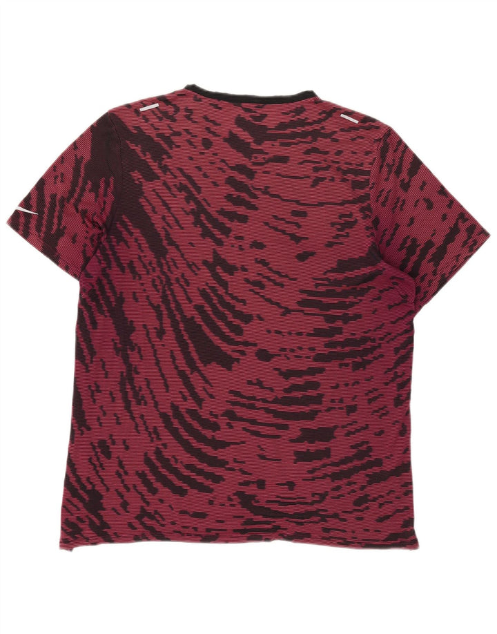 T-shirt Nike da uomo Dri Fit, grande, in poliestere tie-dye bordeaux
