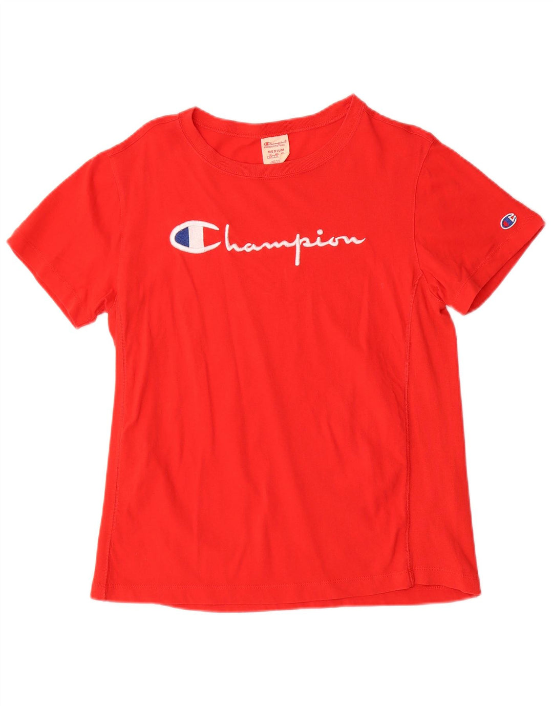 T-shirt grafica da donna Champion Top UK 14 cotone rosso medio