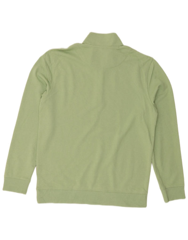 Felpa Carrera da uomo con zip e collo maglione XL verde cotone