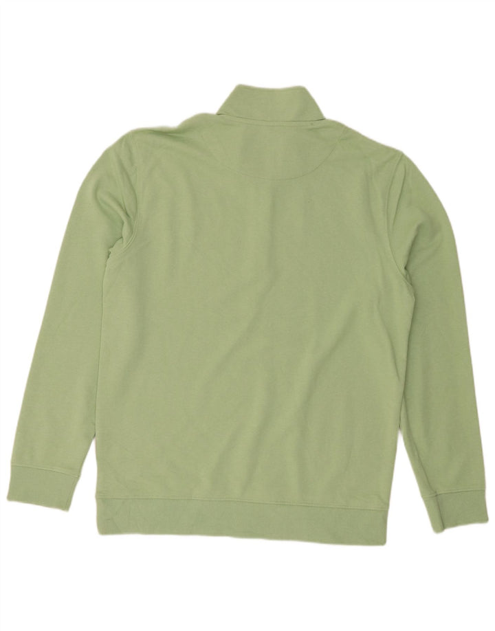 Felpa Carrera da uomo con zip e collo maglione XL verde cotone