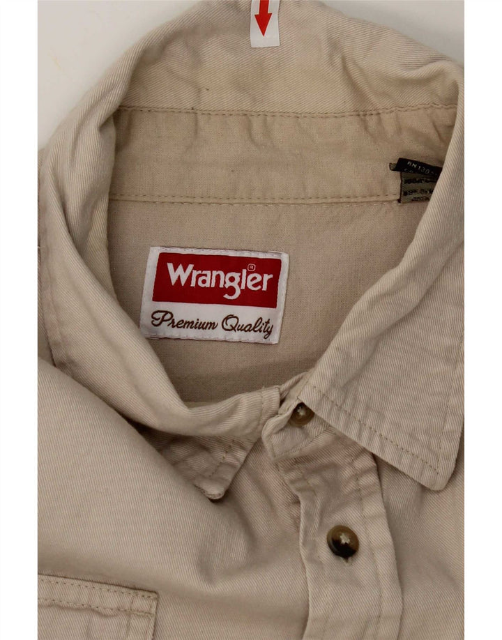 Camicia da uomo Wrangler XL in cotone beige