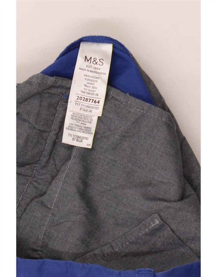 Pantaloncini chino da uomo Marks & Spencer medi W30 cotone blu