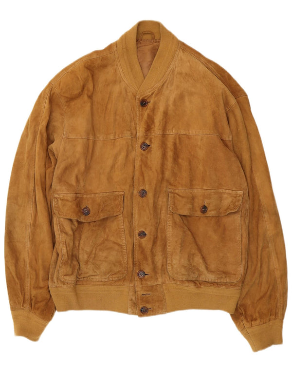 FORESTER Giubbotto bomber in pelle scamosciata da uomo IT 52 XL Pelle marrone