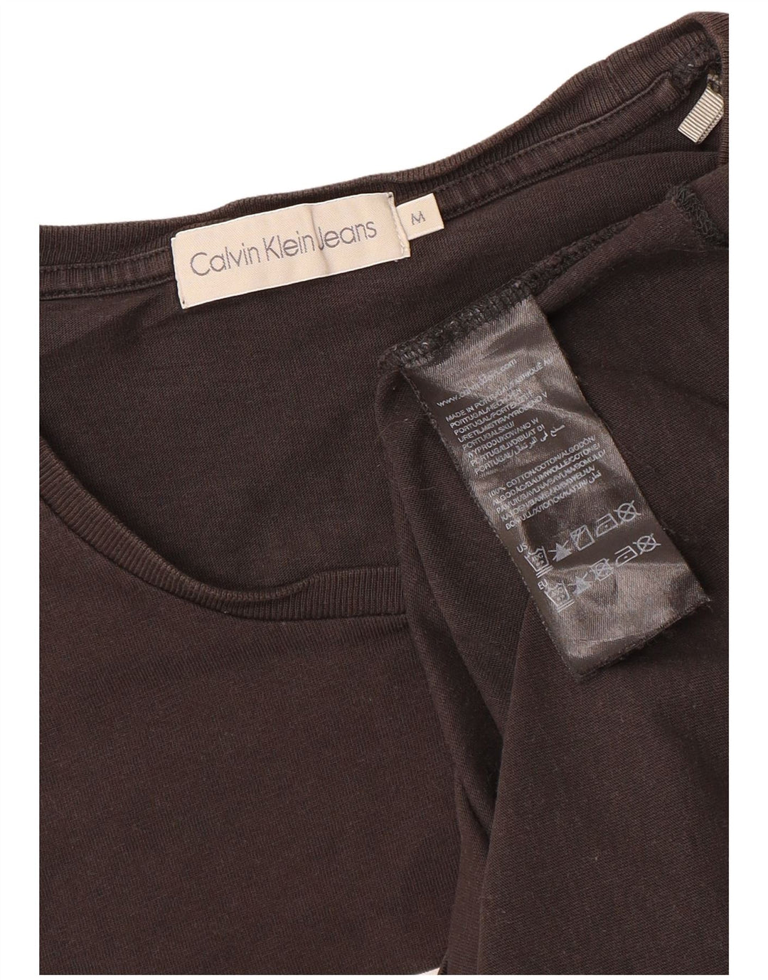 CALVIN KLEIN JEANS T-shirt grafica da uomo Top in cotone grigio medio