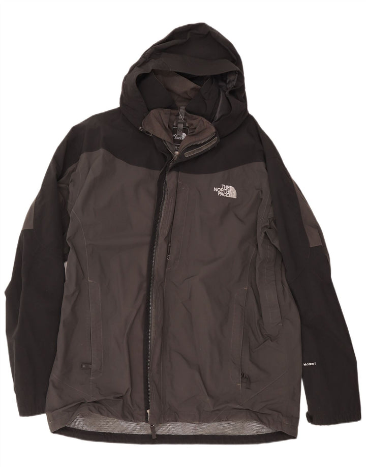 Giacca antipioggia da uomo con cappuccio The North Face UK 44 2XL Poliestere color block grigio
