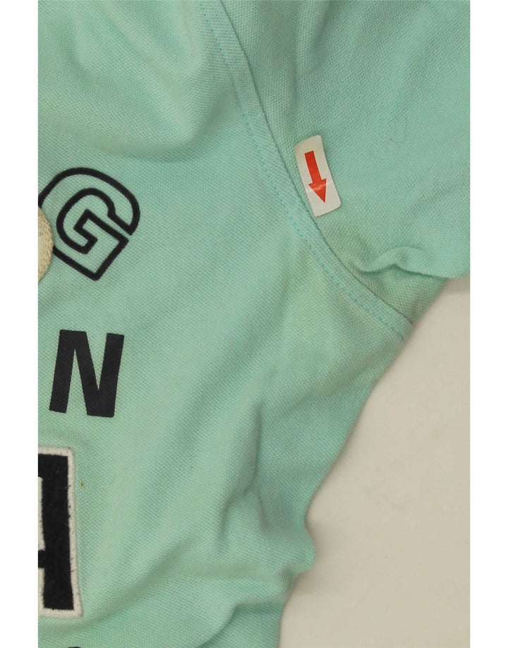 Polo grafica da uomo Gaastra in cotone color block blu medio