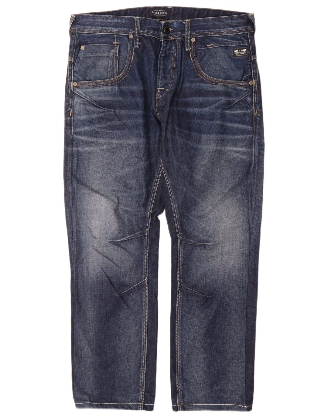 Jeans dritti da uomo Jack & Jones W32 L30 cotone blu
