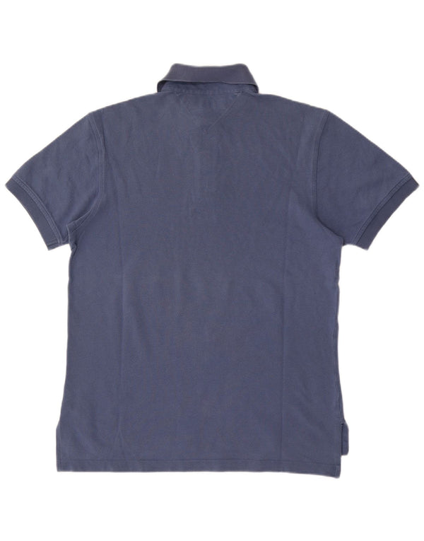 Polo da uomo Tommy Hilfiger piccola in cotone blu navy
