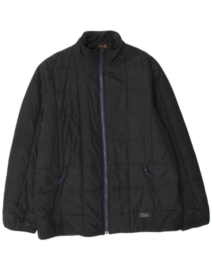 Giacca imbottita Fila Uomo IT 56 3XL Nero Poliestere