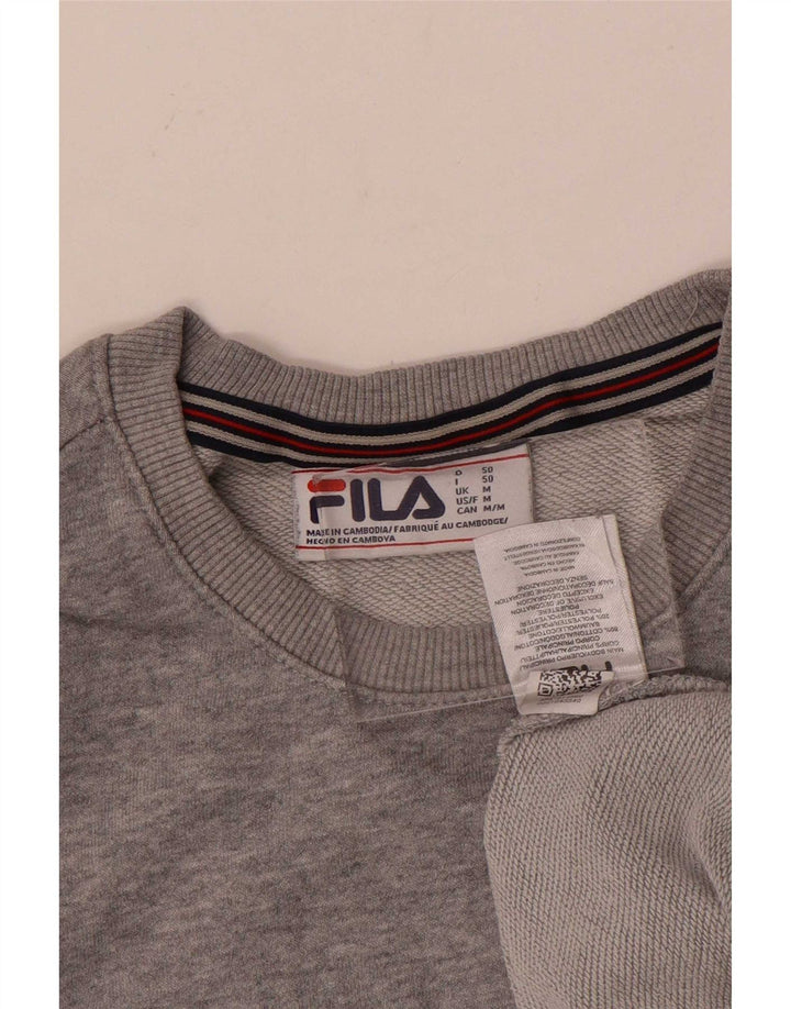 Felpa grafica da uomo Fila Maglione in cotone grigio medio