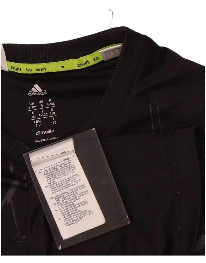 T-shirt grafica Adidas da bambino MESSI Graphic 9-10 anni in poliestere nero