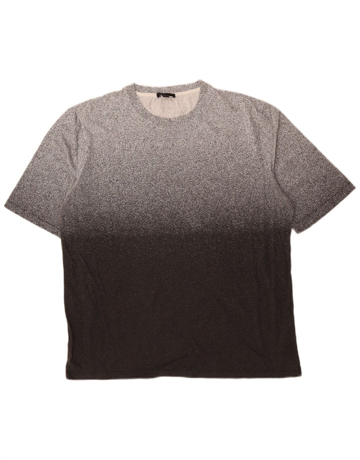 T-shirt da uomo Cos Top grande in cotone chiazzato grigio