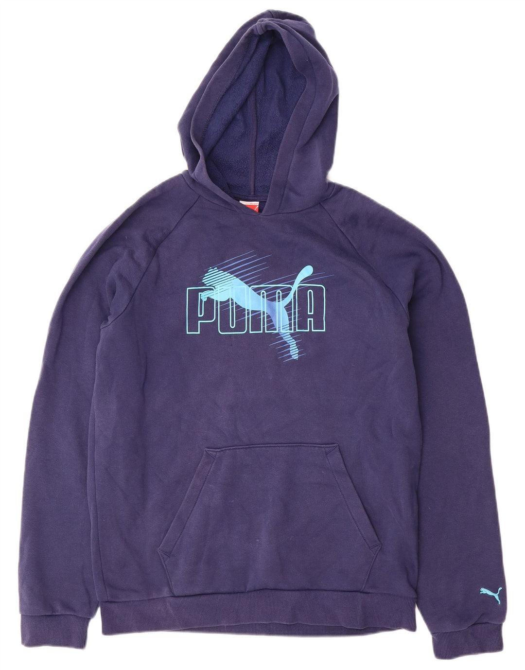 Felpa con cappuccio grafica PUMA da ragazzo 15-16 anni blu navy