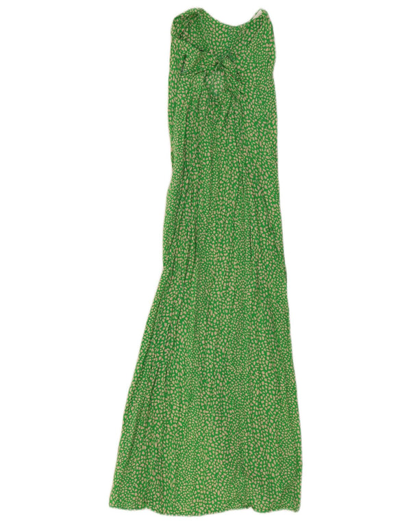 Vestito lungo da donna Zara UK 4 XS verde stampa animalier
