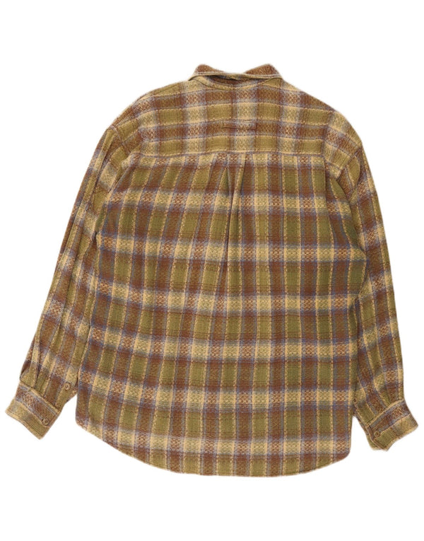 Camicia Trussardi Uomo in Flanella a Quadri Grandi Verdi