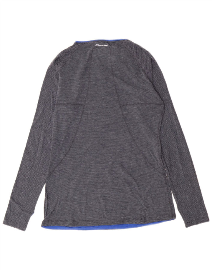 Maglia a maniche lunghe da donna Champion UK 12 Poliestere gessato blu medio