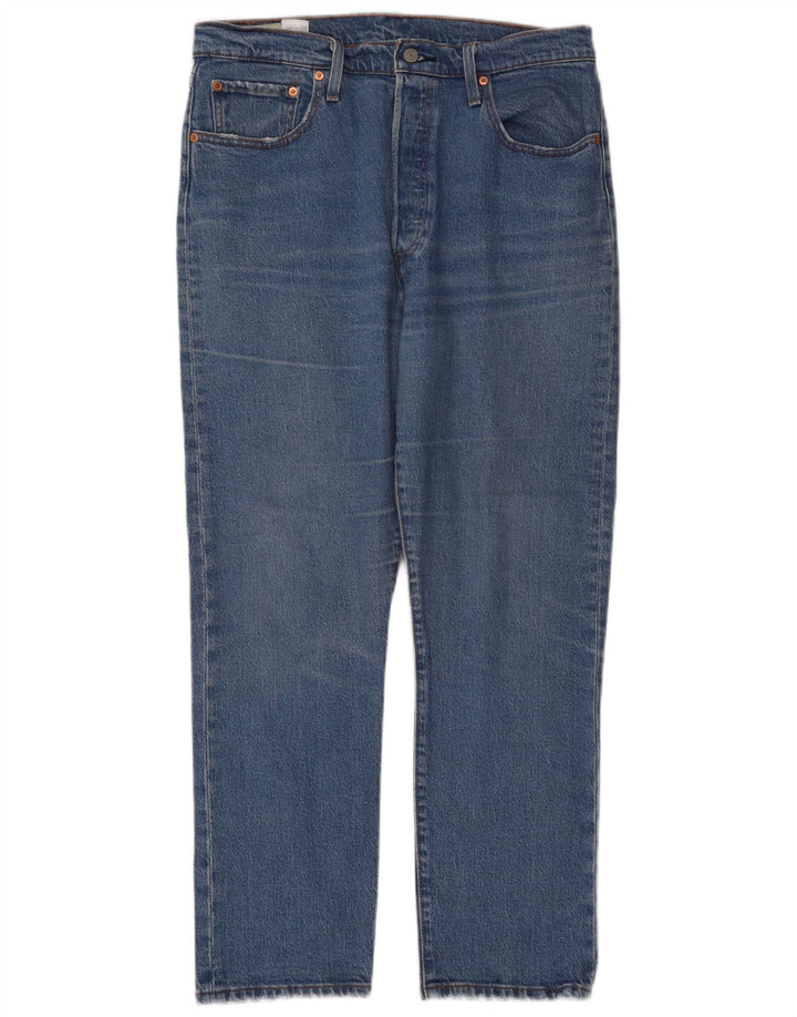 Jeans dritti 501 da donna Levi's W34 L28 cotone blu