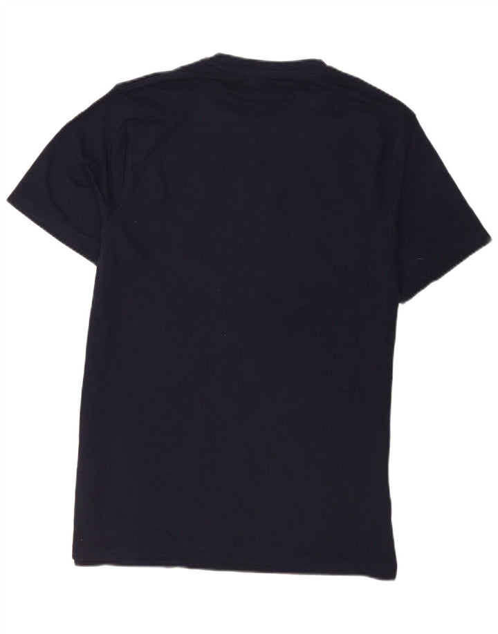 T-shirt grafica da uomo Mountain Warehouse Top in cotone blu navy medio