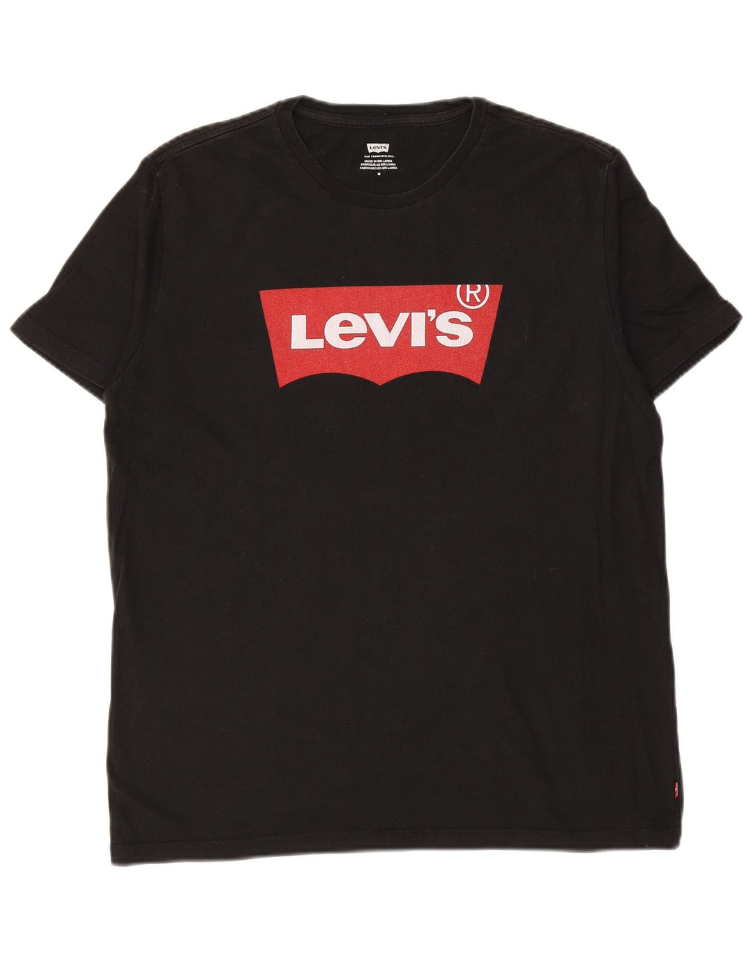 T-shirt grafica da uomo LEVI'S Top in cotone nero medio