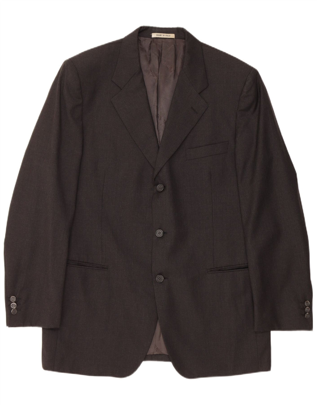 CARLO PIGNATELLI Giacca blazer a 3 bottoni da uomo UK 40 grande lana nera