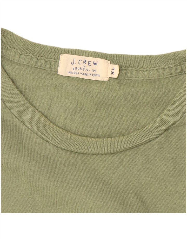 J. CREW Maglia da uomo a maniche lunghe spezzata XL verde