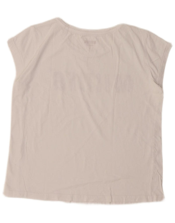 Mustang T-shirt grafica corta da donna Top UK 10 piccola bianca