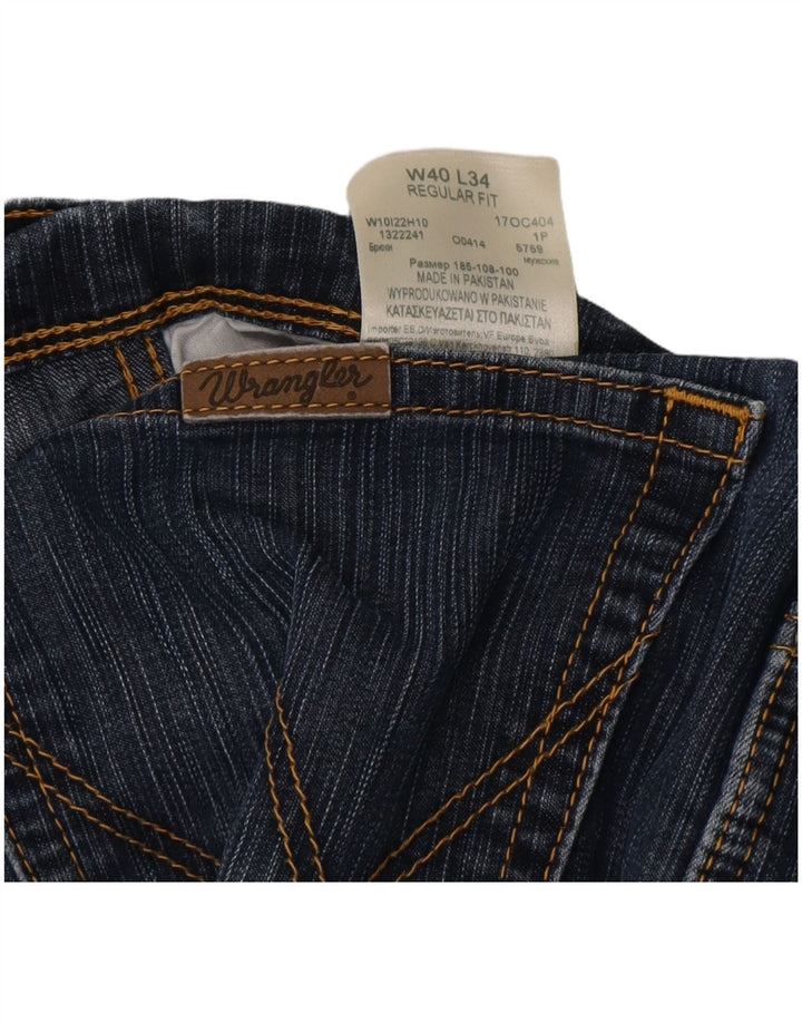 Jeans dritti da uomo vestibilità regolare WRANGLER W40 L34 cotone blu