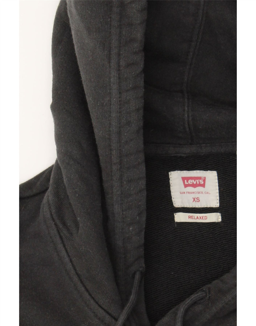 LEVI'S Mens Graphic Relaxed Fit Sweatshirt Jumper XS Black Cotton Vintage Levi's and Second-Hand Levi's from Messina Hembry 