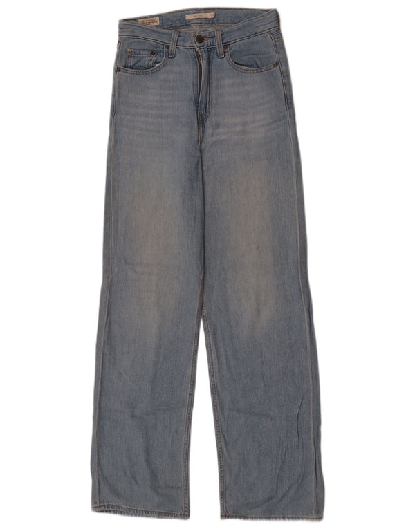 Jeans larghi da donna a vita alta Levi's W24 L31 cotone blu