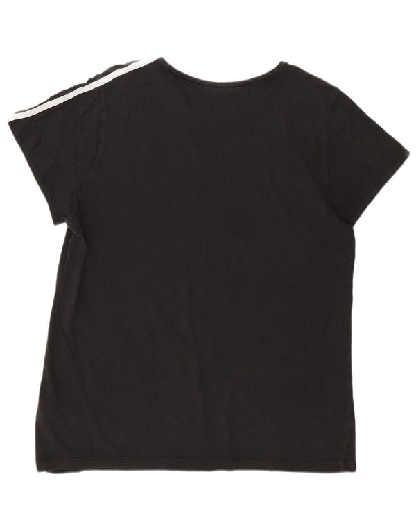 T-shirt grafica da donna ADIDAS Top UK 12 cotone medio nero