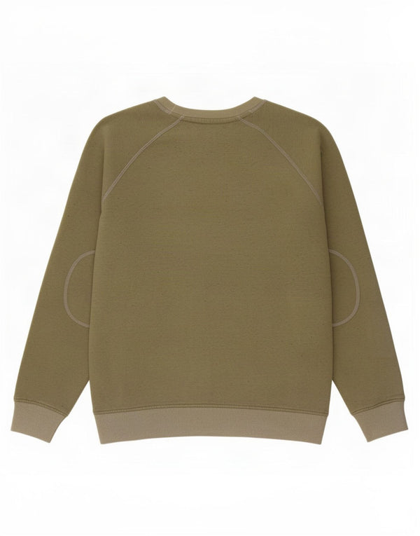 Felpa da uomo Adidas Maglione grande in cotone screziato kaki
