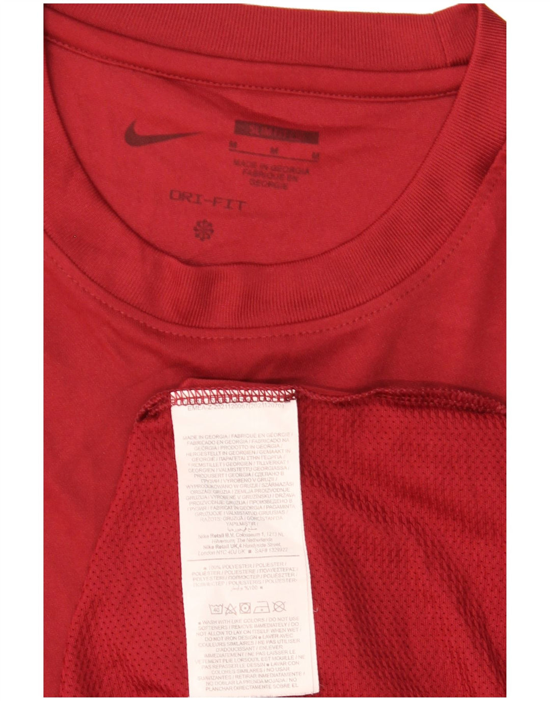 T-shirt grafica Nike Dri Fit Slim Fit da uomo, parte superiore in poliestere marrone medio