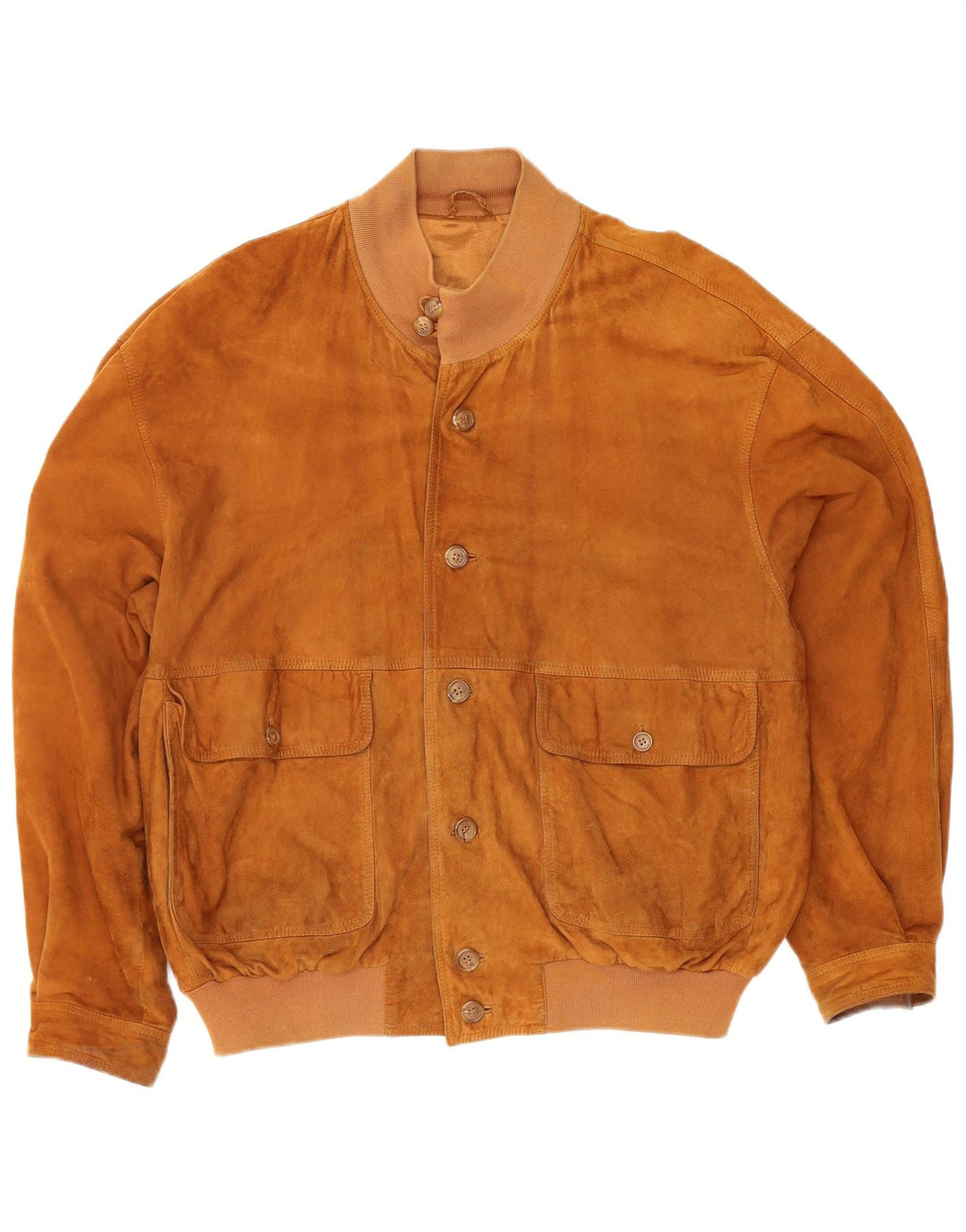 Giubbotto bomber in pelle scamosciata da uomo Kapraun UK 42 XL Marrone
