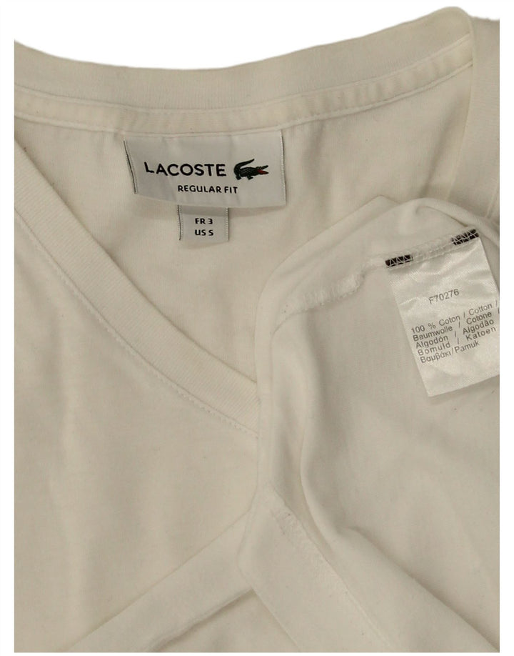 T-shirt da uomo vestibilità regolare Lacoste taglia 3 piccola in cotone bianco