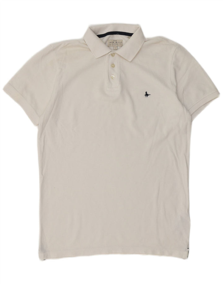 Polo da uomo Jack Wills piccola in cotone bianco
