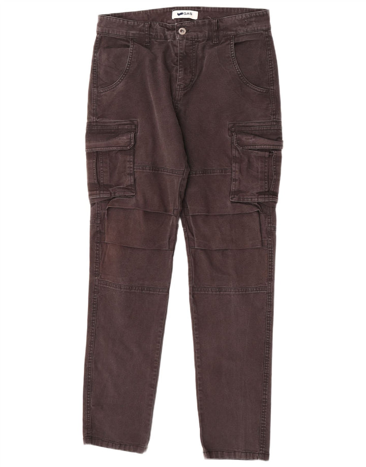Pantaloni cargo slim da uomo Gas medi W32 L32 cotone grigio