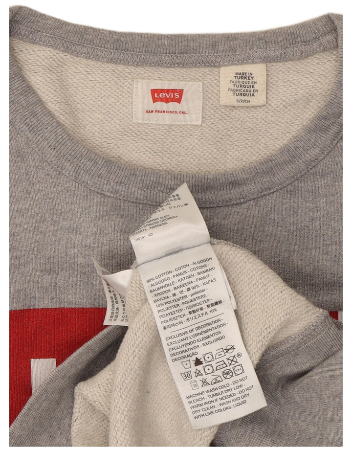Felpa grafica da uomo Levi's, piccola, in cotone grigio