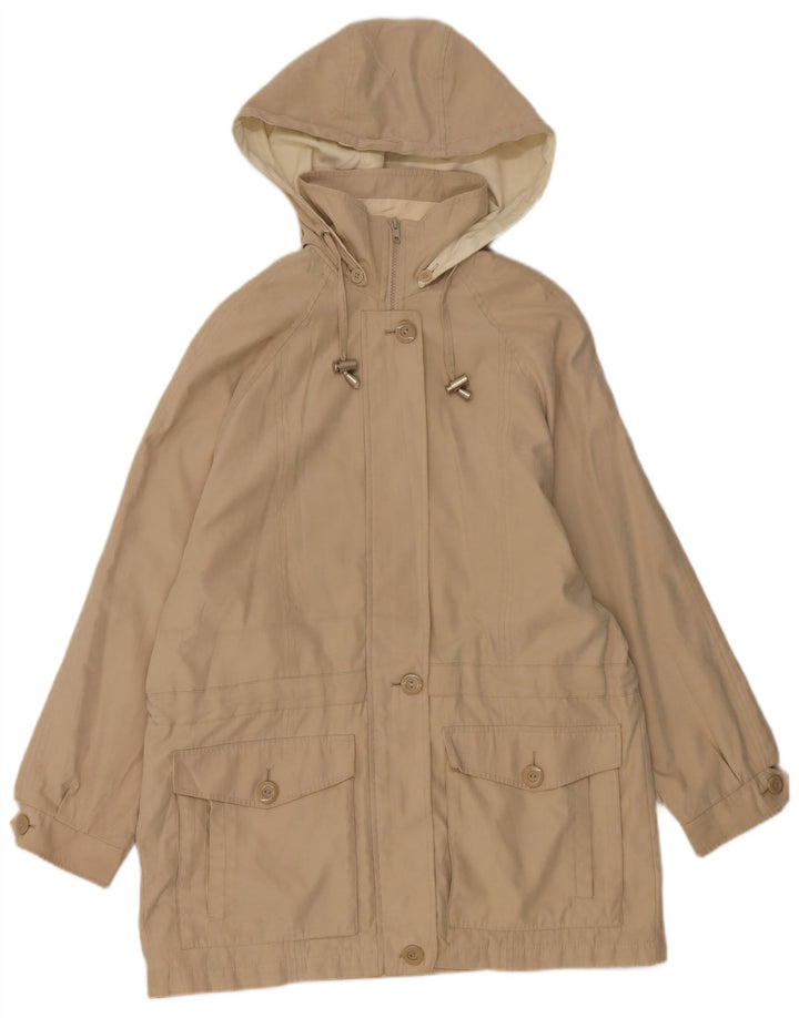 LONDON FOG Giacca da donna oversize con cappuccio UK 10 Small Beige