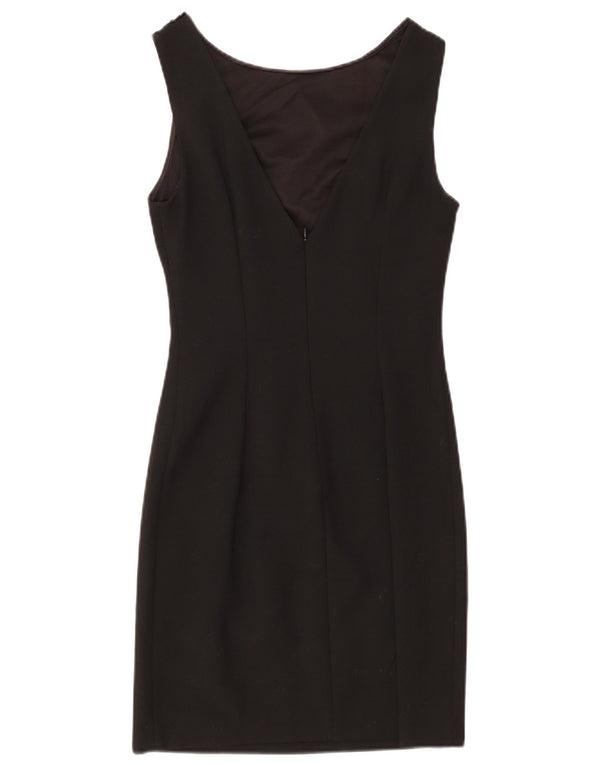 Zara Womens Trafaluc Sleeveless Sheath Dress UK 12 Medium Black Polyester