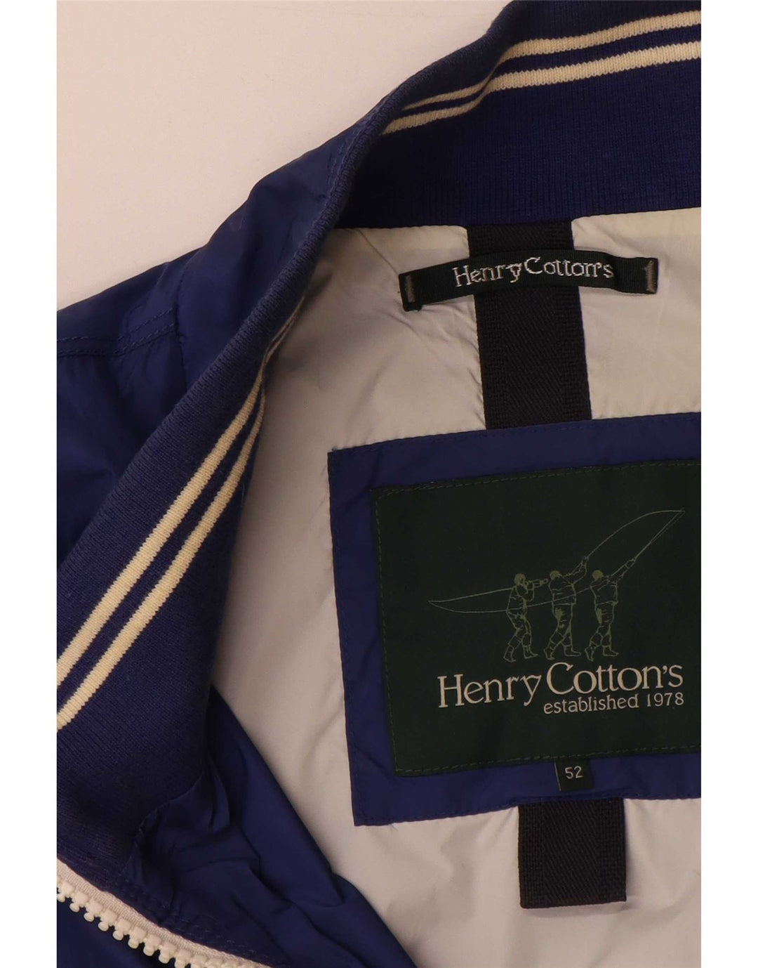 Giubbotto bomber grafico da uomo Henry Cottons IT 52 XL blu poliammide