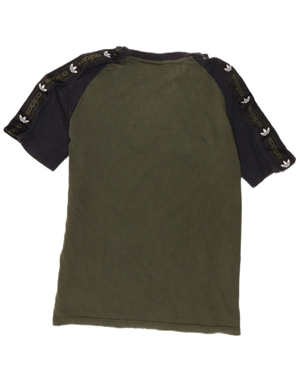 T-shirt Adidas da bambino 15-16 anni in cotone color block verde
