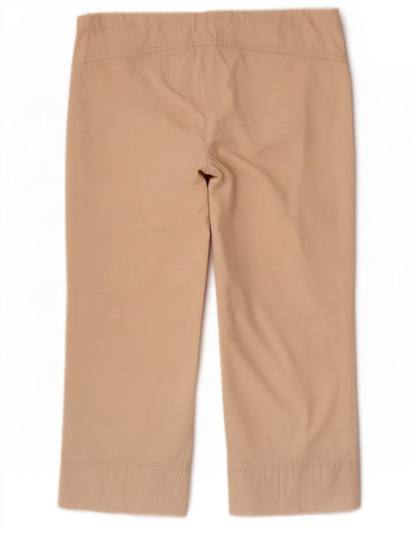 Zara Womens Capri Trousers EU 38 Small W28 L22 Off White Cotton